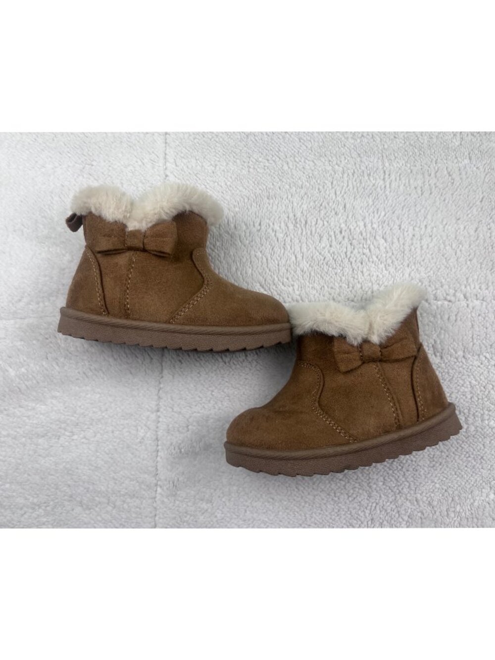 Wonder Nation Baby Girl Faux Suede Boots Chestnut Size 5